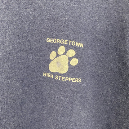 90s　ONEITA　半袖プリントTシャツ　シングルステッチ　紺　ネイビー　Lサイズ