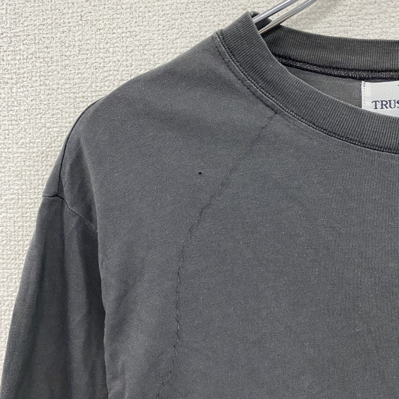 TRUSSARDI　トラサルディ　半袖プリントTシャツ　ダークグレー　46サイズ