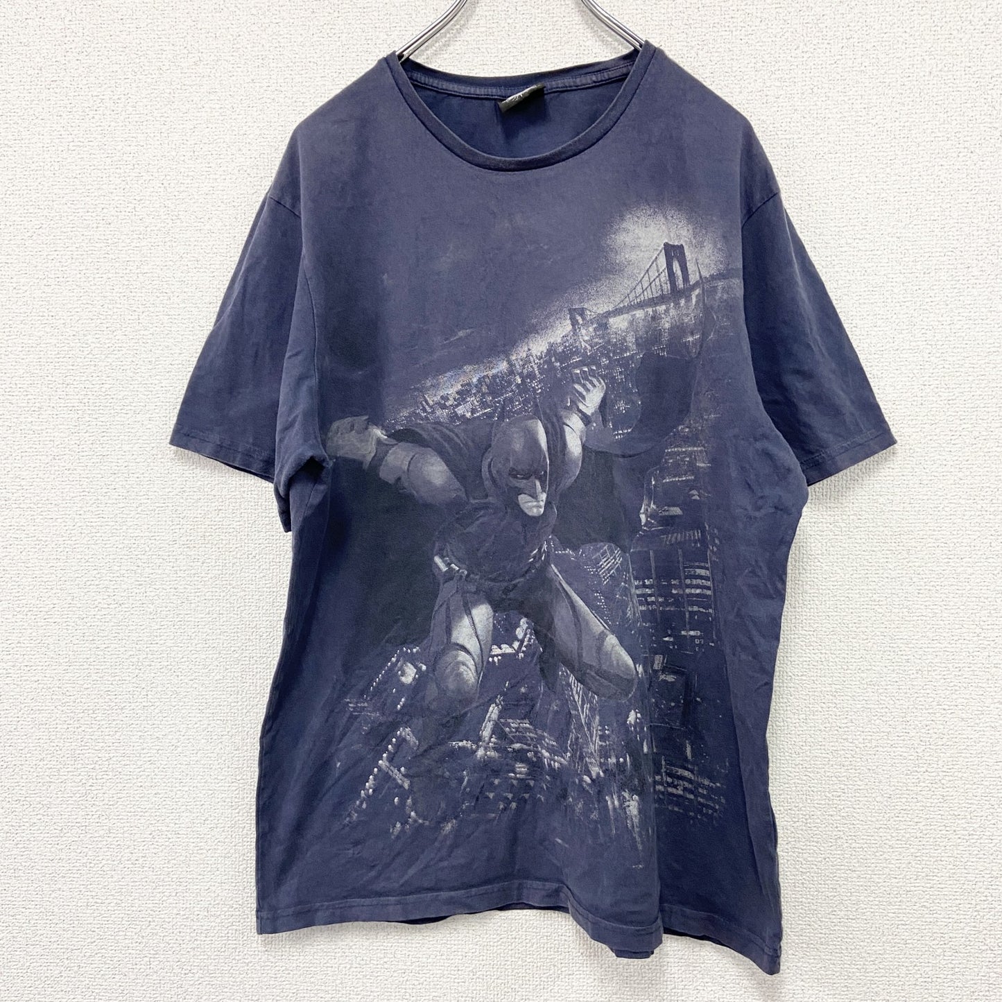 THE DARK KNIGHT RISES　ダークナイト ライジング　Batman　半袖Tシャツ　紺　ネイビー