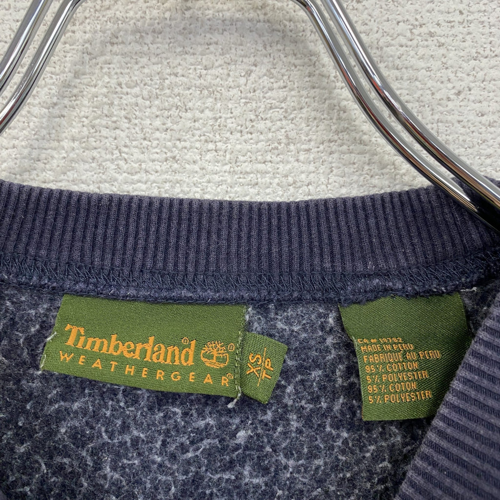 ～00s　Timberland　ティンバーランド　スウェット/トレーナー　カプセルプリント　紺　ネイビー　XSサイズ