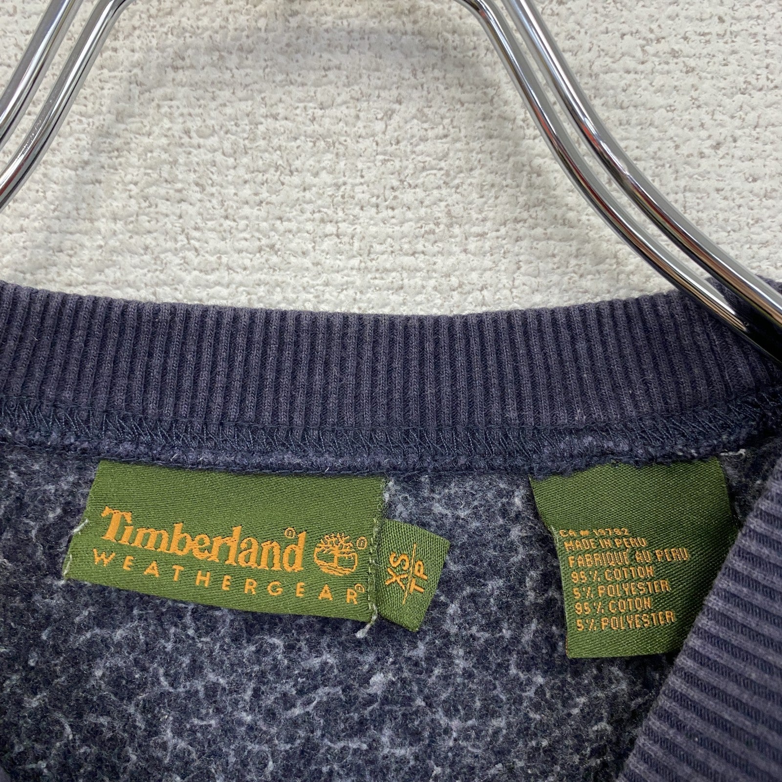 ～00s　Timberland　ティンバーランド　スウェット/トレーナー　カプセルプリント　紺　ネイビー　XSサイズ