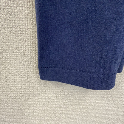90s　ONEITA　半袖プリントTシャツ　シングルステッチ　紺　ネイビー　Lサイズ