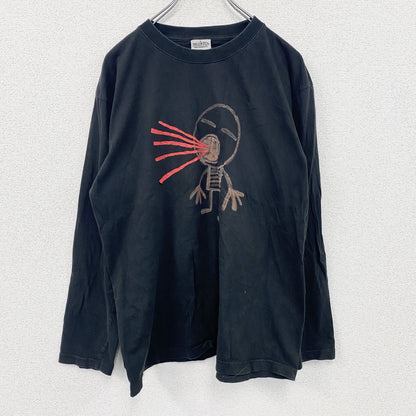 ～00s　VALENTO　長袖Tシャツ/ロンT　ヴィンテージ　黒　ブラック　Lサイズ