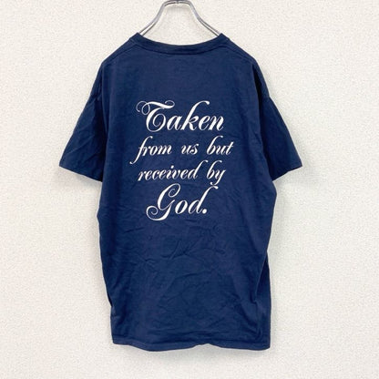 00s　PORT and COMPANY　半袖プリントTシャツ　ヴィンテージ　紺色　ネイビー　Lサイズ