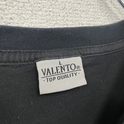 ～00s　VALENTO　長袖Tシャツ/ロンT　ヴィンテージ　黒　ブラック　Lサイズ