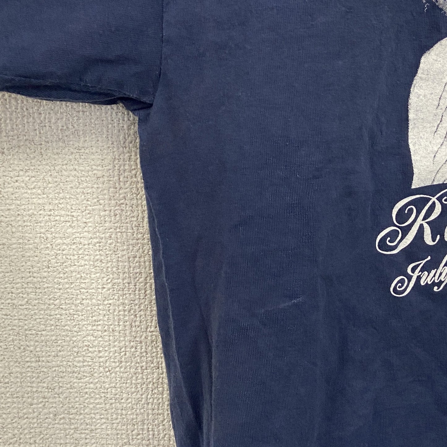 00s　PORT and COMPANY　半袖プリントTシャツ　ヴィンテージ　紺色　ネイビー　Lサイズ