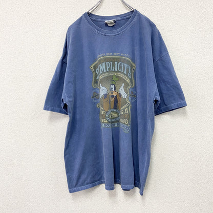 00s　WALT Disney World　ディズニー　Goofy　グーフィー　半袖Tシャツ　青　ブルー　2Xサイズ