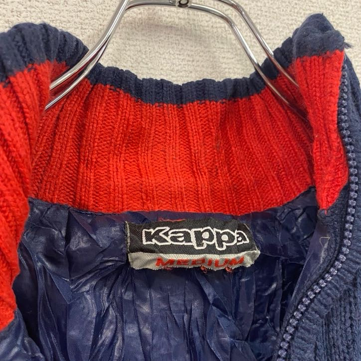 kappa　カッパ　ハーフジップアクリルニットセーター　紺　ネイビー　Mサイズ