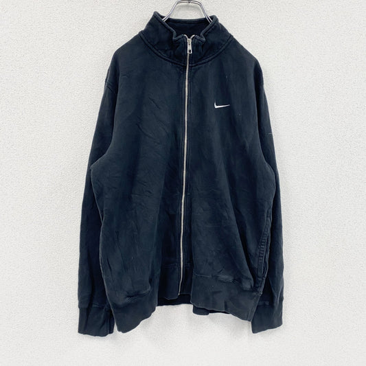 NIKE　ナイキ　フルジップスウェットパーカー/フーディー　スウッシュ　黒　ブラック　XLサイズ