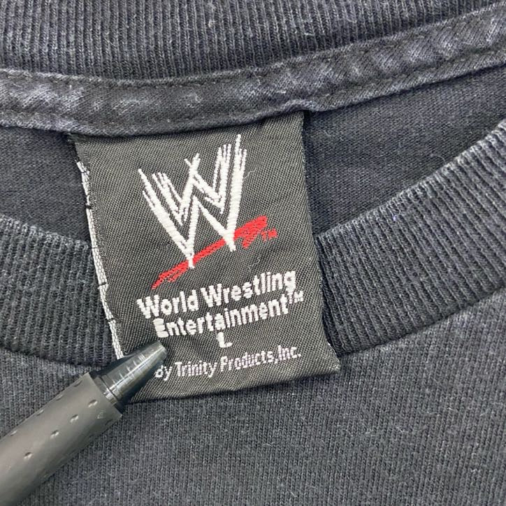 00s　World Wrestling Entertainment　半袖プリントTシャツ　黒　ブラック　Lサイズ