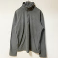 古着 used　NIKE FIT THERMA ナイキ　長袖ハーフジップフリースジャケット　ワンポイントロゴ刺繍　グレー　Mサイズ