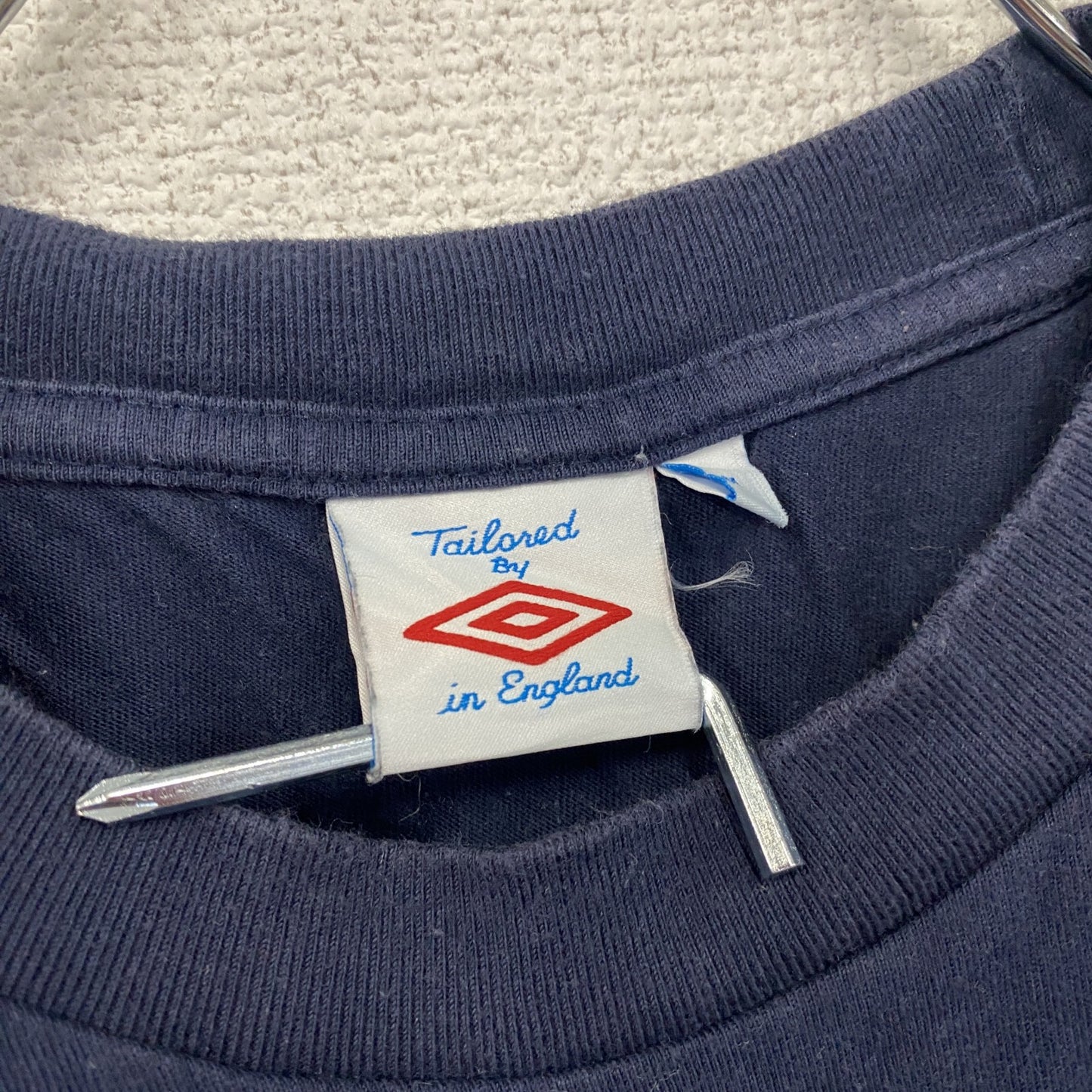 UMBRO　アンブロ　半袖プリントTシャツ　イングランドサッカー　紺　ネイビー　Mサイズ