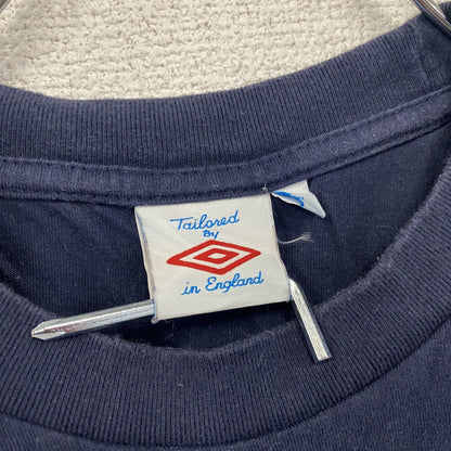 UMBRO　アンブロ　半袖プリントTシャツ　イングランドサッカー　紺　ネイビー　Mサイズ