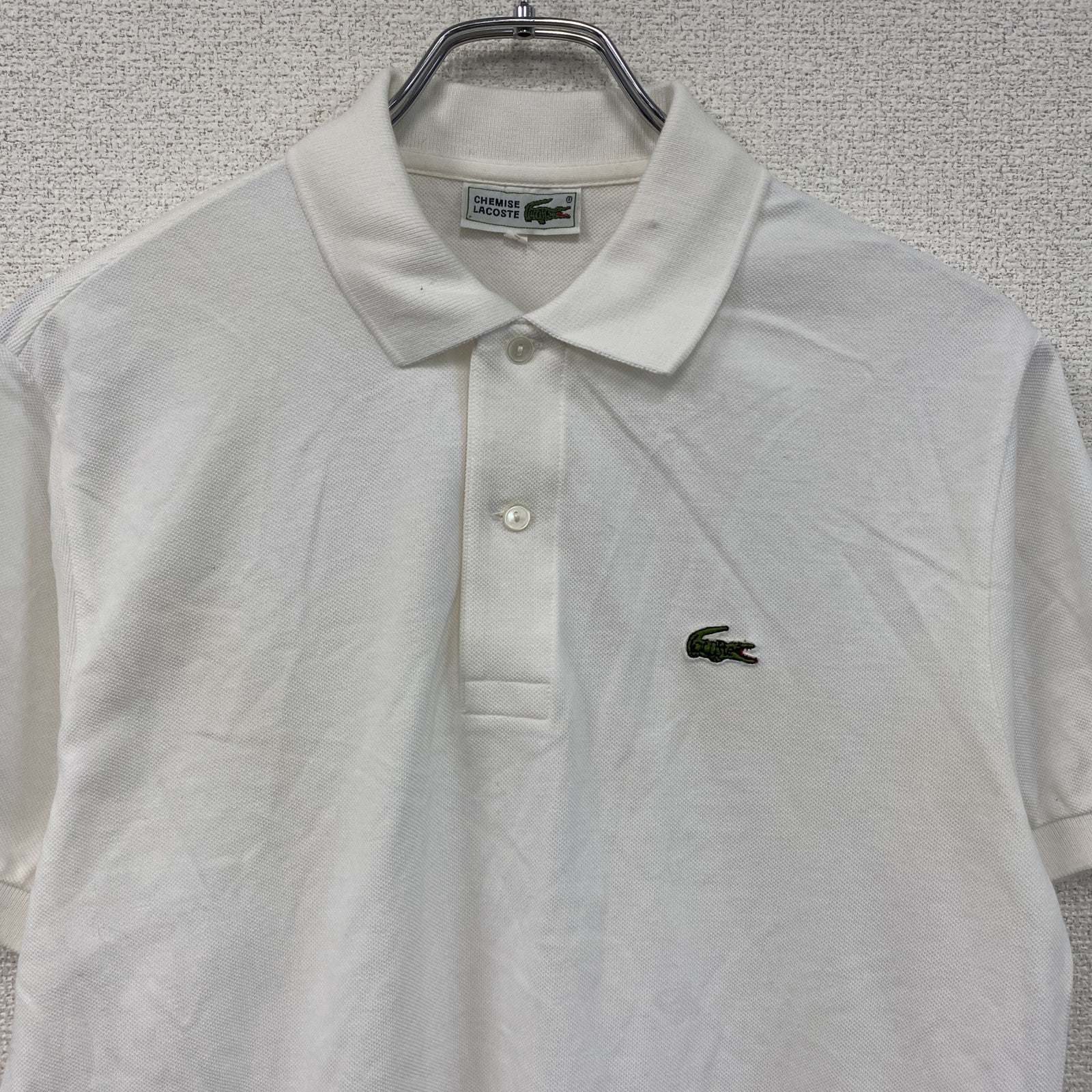 LACOSTE　ラコステ　半袖ポロシャツ　白　ホワイト　4サイズ