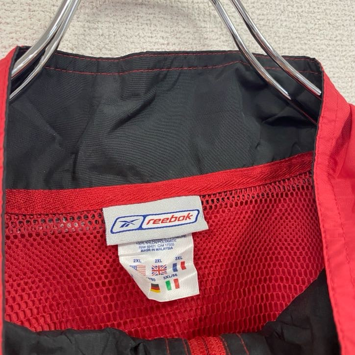 Reebok　リーボック　ナイロンジャケット　赤　レッド　XXLサイズ