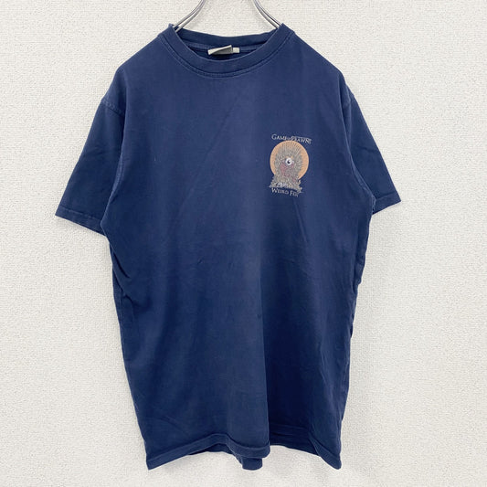 ～00s　Weird fish　半袖プリントTシャツ　Game of Prawns　ヴィンテージ　紺　ネイビー　Mサイズ