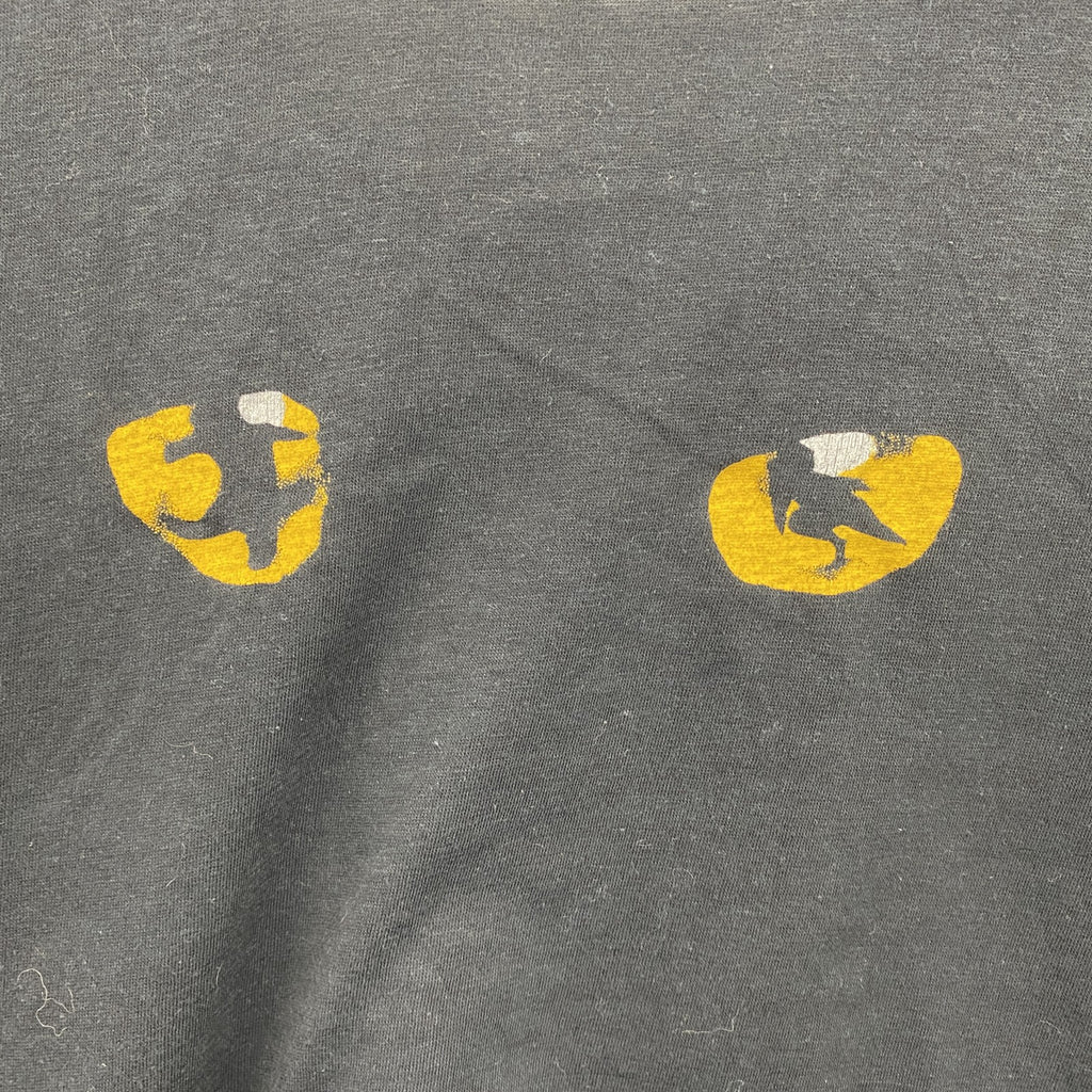 ～90s　CATS　半袖リンガープリントTシャツ　ヴィンテージ　シングルステッチ　黒　ブラック　Mサイズ
