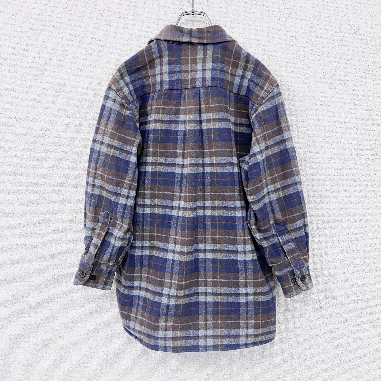 ～00s　L.L.Bean　エルエルビーン　CHAMOIS CLOTH SHIRT　シャモアクロスシャツ　長袖チェック柄ネルシャツ　マルチカラー　Sサイズ