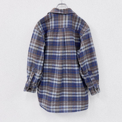 ～00s　L.L.Bean　エルエルビーン　CHAMOIS CLOTH SHIRT　シャモアクロスシャツ　長袖チェック柄ネルシャツ　マルチカラー　Sサイズ