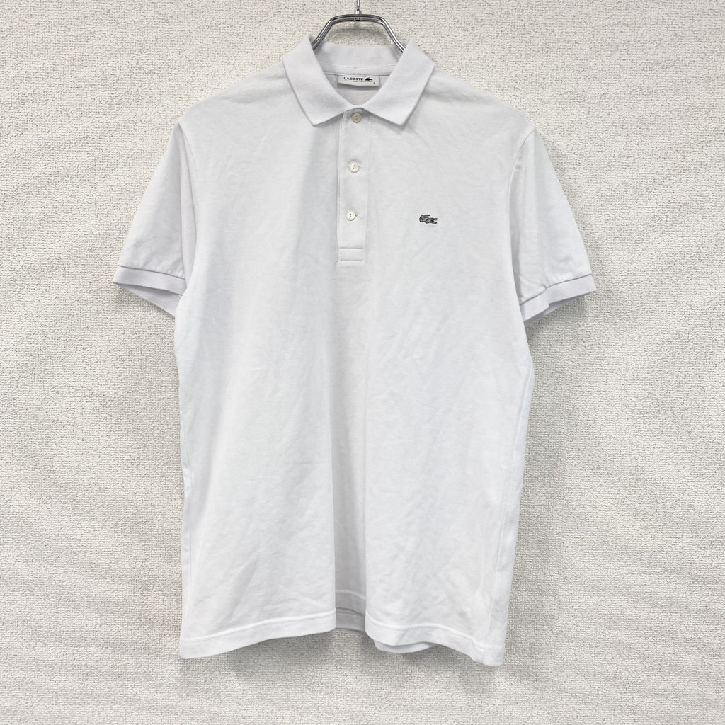 LACOSTE　ラコステ　半袖ポロシャツ　白　ホワイト　5サイズ