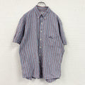 CHAPS RALPH LAUREN　チャップス　ラルフローレン　半袖ボタンダウンシャツ　ストライプ柄　マルチカラー　LLサイズ