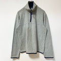 古着 used　NAUTICA ノーティカ　長袖ハーフジップフリースジャケット　ポイント刺繍　ハイネック　グレー　XSサイズ
