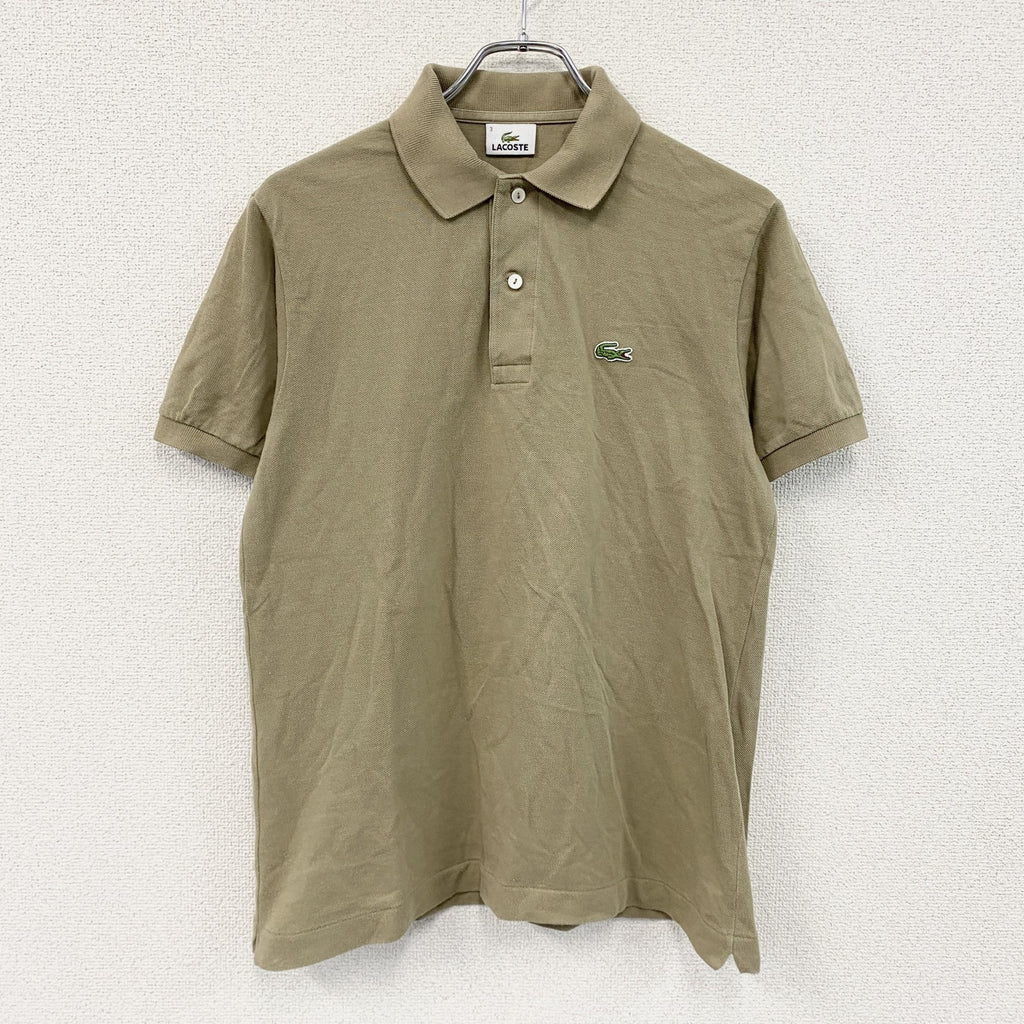 LACOSTE　ラコステ　半袖ポロシャツ　茶色　ブラウン　3サイズ