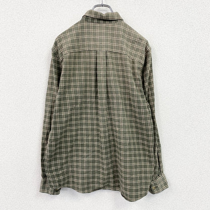 L.L.Bean　エルエルビーン　長袖ボタンダウンシャツ　チェック柄　緑　グリーン　Mサイズ