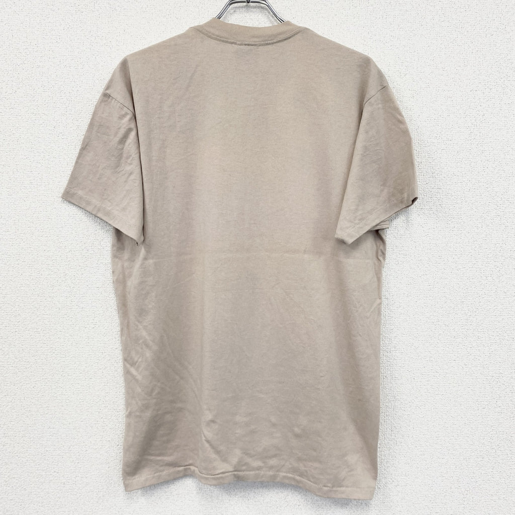 90s　ONEITA　半袖プリントTシャツ　シングルステッチ　ベージュ　XLサイズ