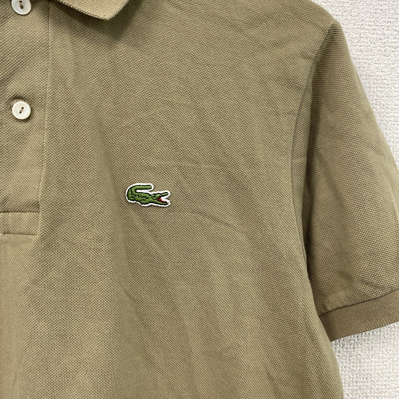 LACOSTE　ラコステ　半袖ポロシャツ　茶色　ブラウン　3サイズ