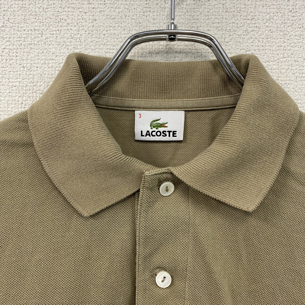 LACOSTE　ラコステ　半袖ポロシャツ　茶色　ブラウン　3サイズ