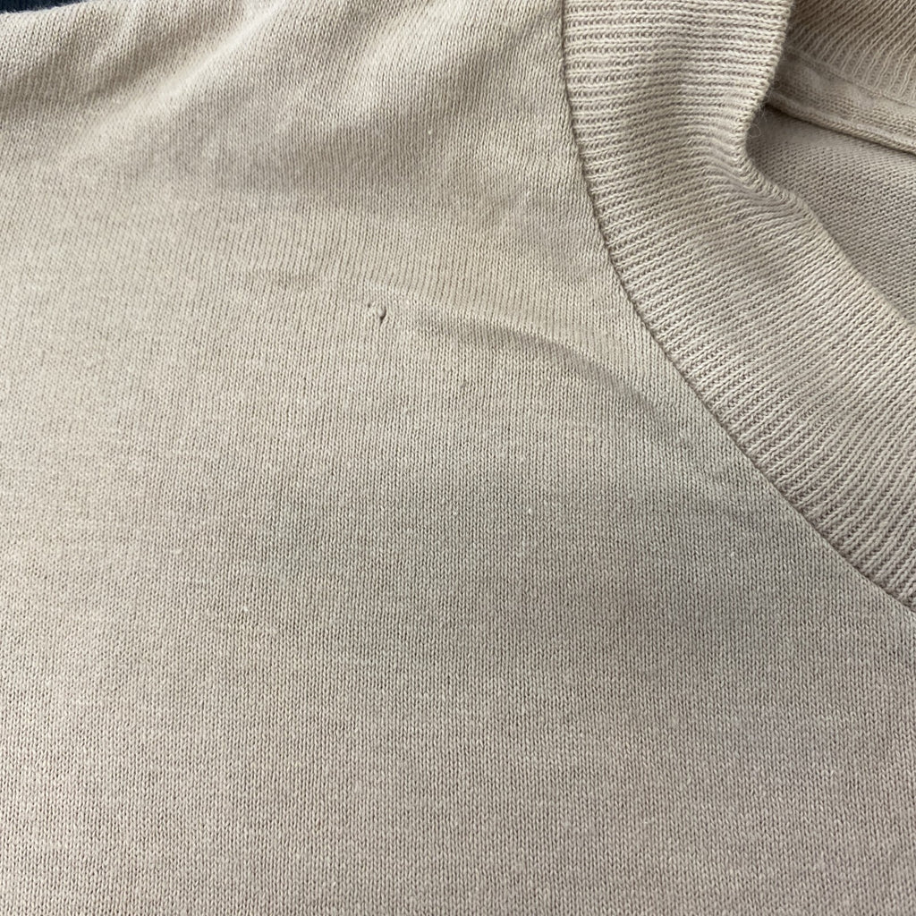 90s　ONEITA　半袖プリントTシャツ　シングルステッチ　ベージュ　XLサイズ