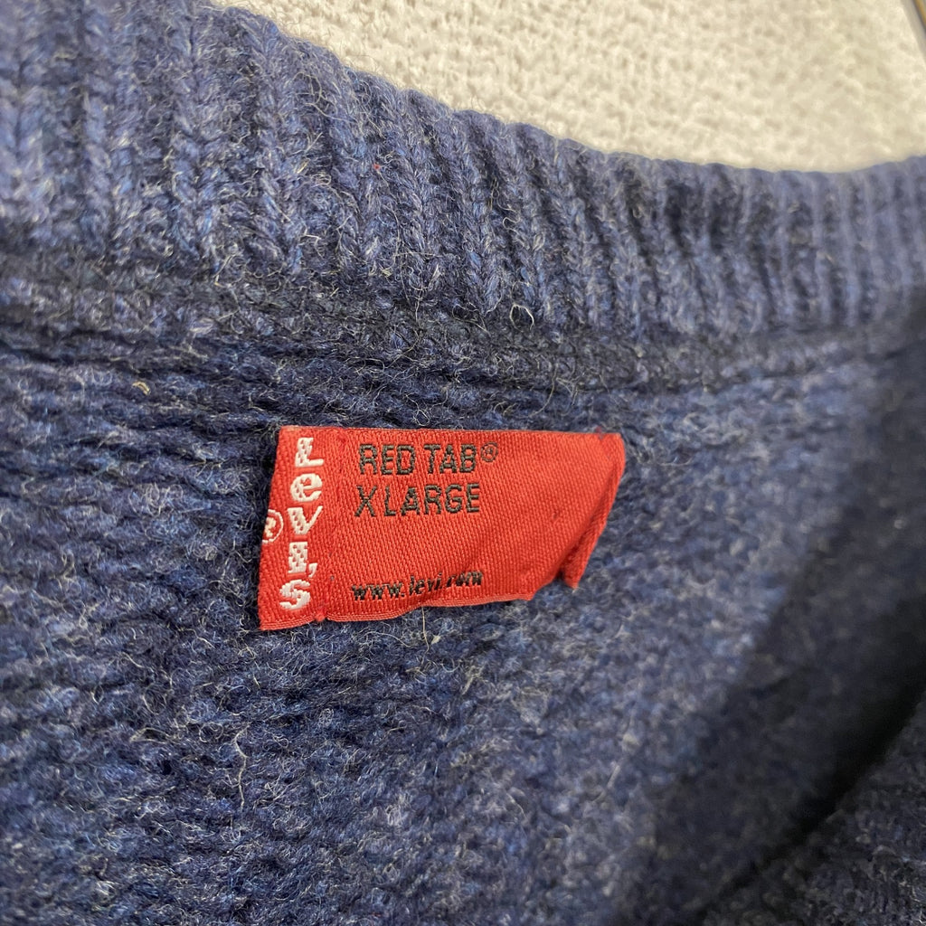 LEVI’S　リーバイス　ウールニットセーター　くすみブルー　XLサイズ