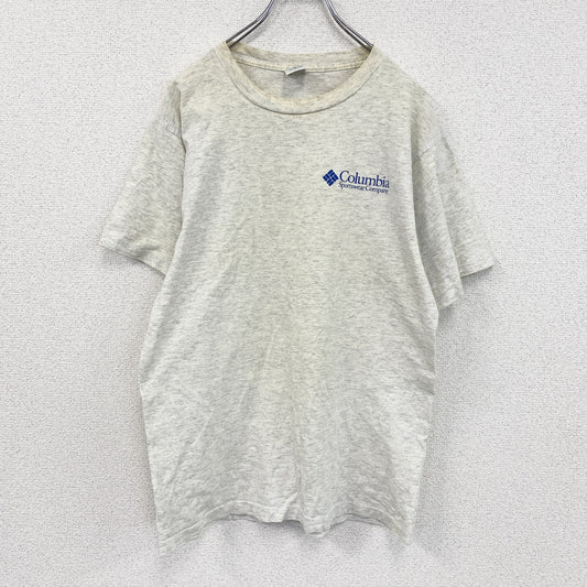 90s　Columbia　コロンビア　半袖Tシャツ　シングルステッチ　ヴィンテージ　霜降りグレー　Mサイズ