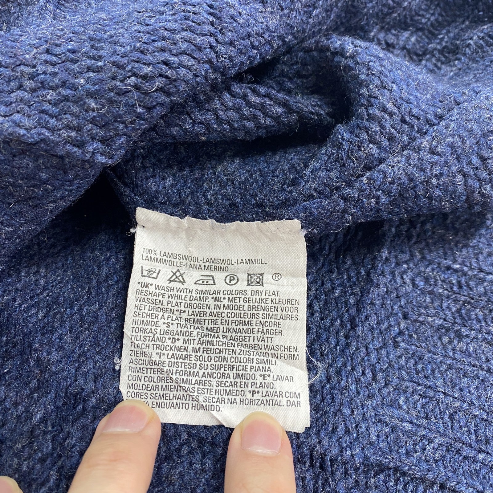LEVI’S　リーバイス　ウールニットセーター　くすみブルー　XLサイズ