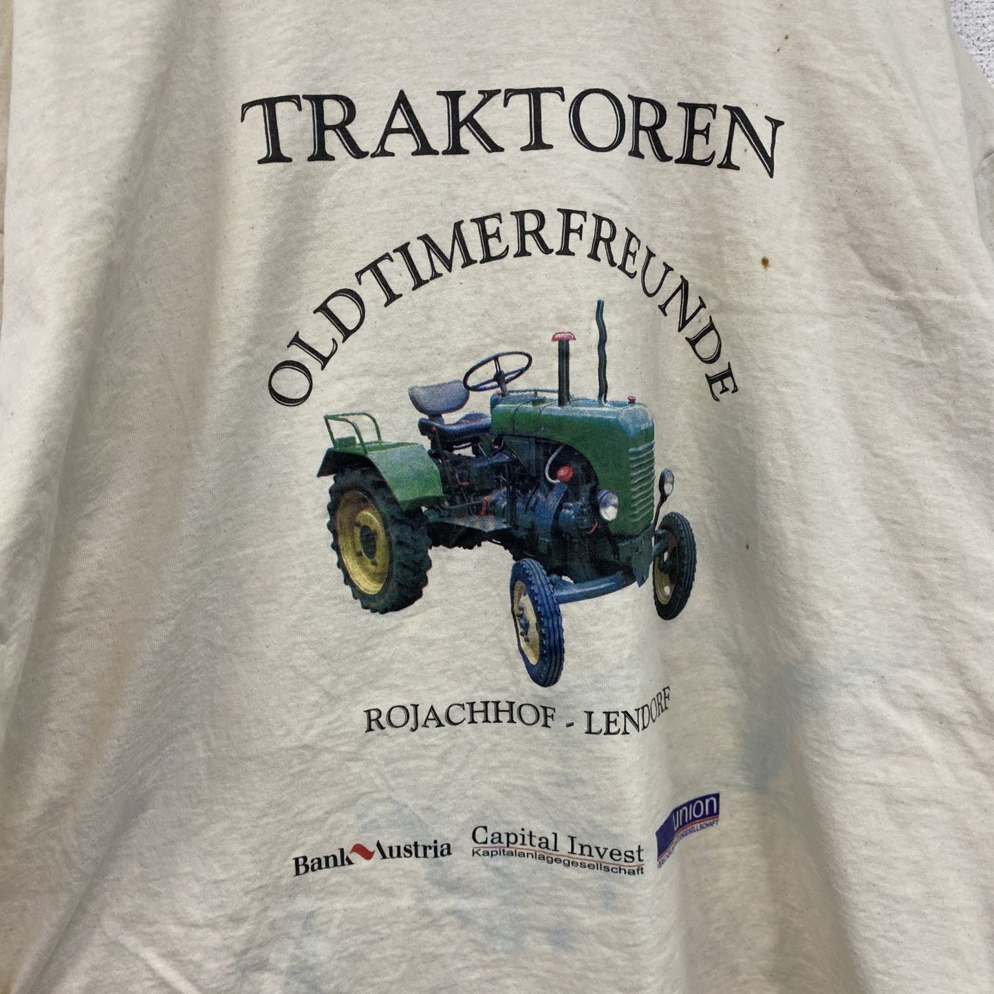 SCREEN STARS　半袖プリントTシャツ　TRAKTOREN　トラクター　白　ホワイト　XLサイズ