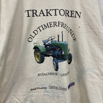 SCREEN STARS　半袖プリントTシャツ　TRAKTOREN　トラクター　白　ホワイト　XLサイズ