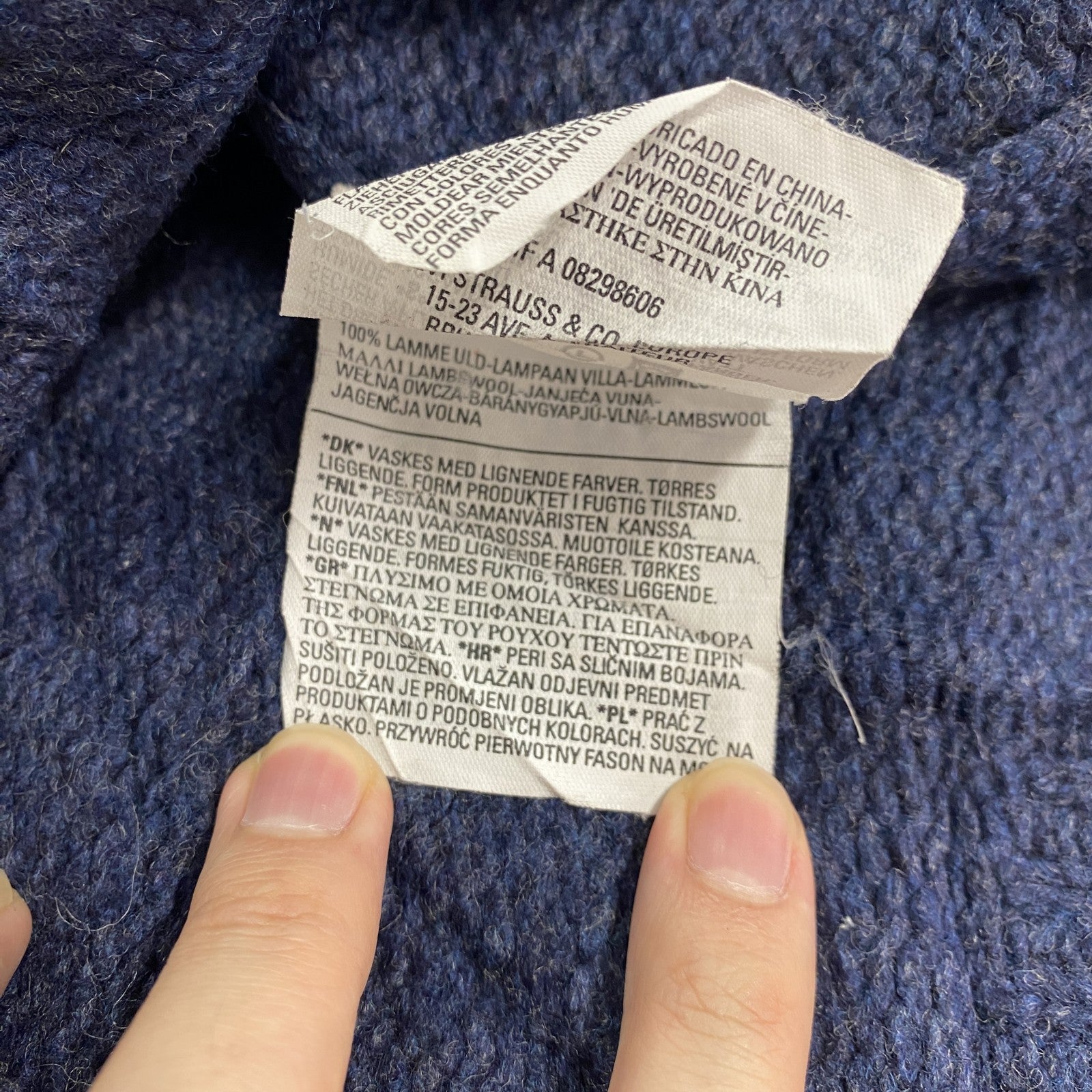 LEVI’S　リーバイス　ウールニットセーター　くすみブルー　XLサイズ