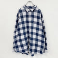 Levi's　リーバイス　Silver Tab　長袖シャツ　ブロックチェック　青　ブルー　白　ホワイト　XLサイズ