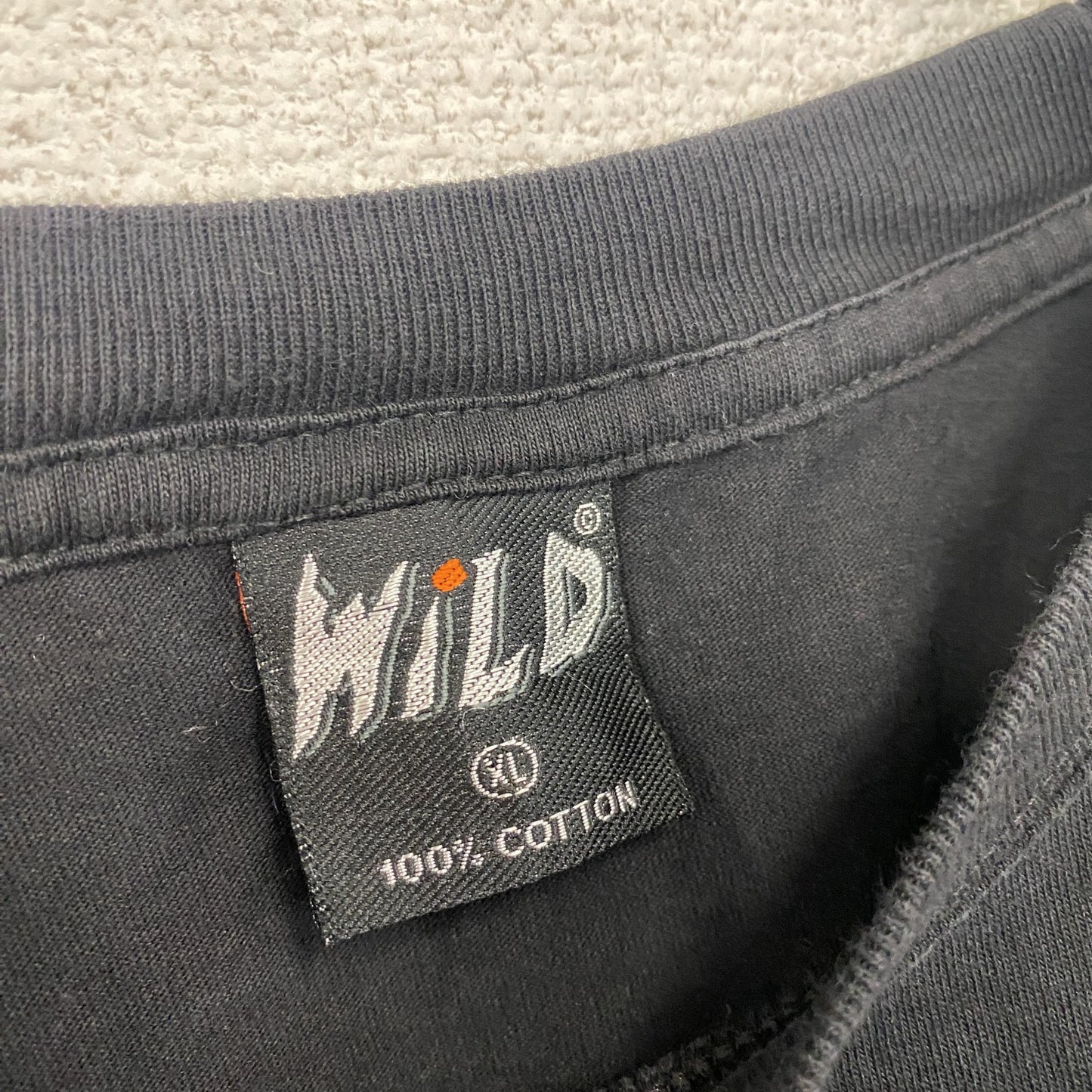 Wild　半袖プリントTシャツ　スカル　骸骨　龍　黒　ブラック　XLサイズ
