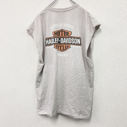HARLEY DAVIDSON　ハーレーダビッドソン　タンクトップ　リメイクTシャツ　薄ピンク　XLサイズ