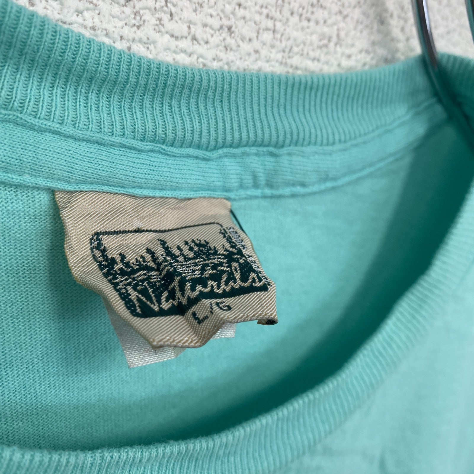 90s　Naturals　半袖プリントTシャツ　ヴィンテージ　シングルステッチ　ミントグリーン　Lサイズ