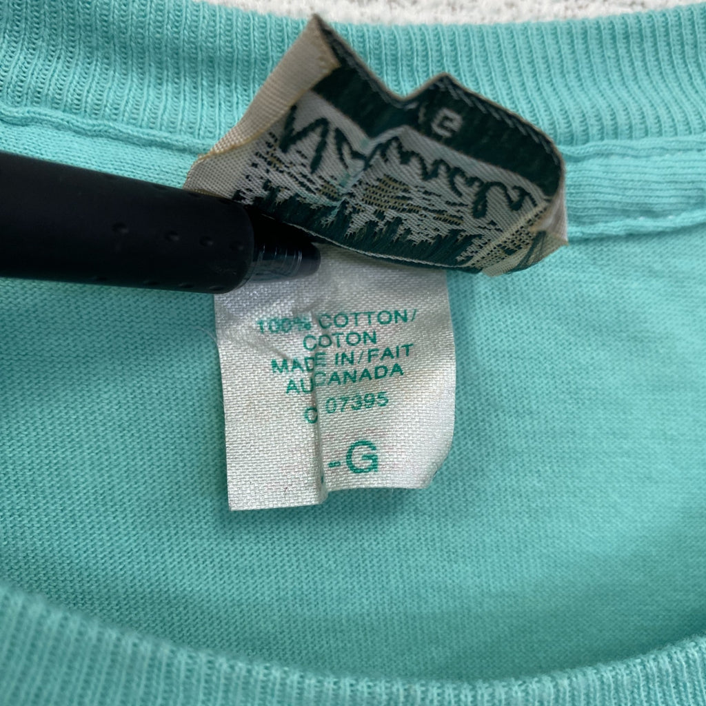 90s　Naturals　半袖プリントTシャツ　ヴィンテージ　シングルステッチ　ミントグリーン　Lサイズ