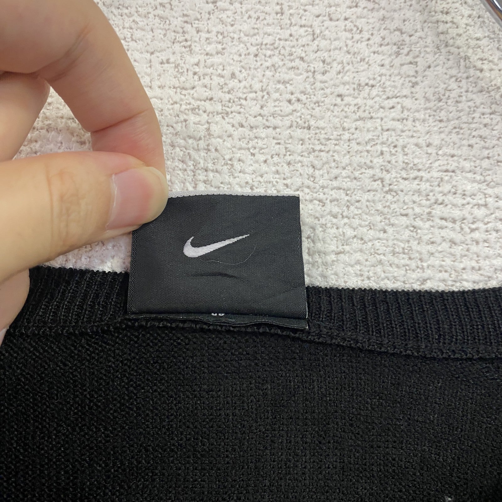 NIKE GOLF　ナイキ ゴルフ　ウールカーディガン　スウッシュロゴ　黒　ブラック　XLサイズ