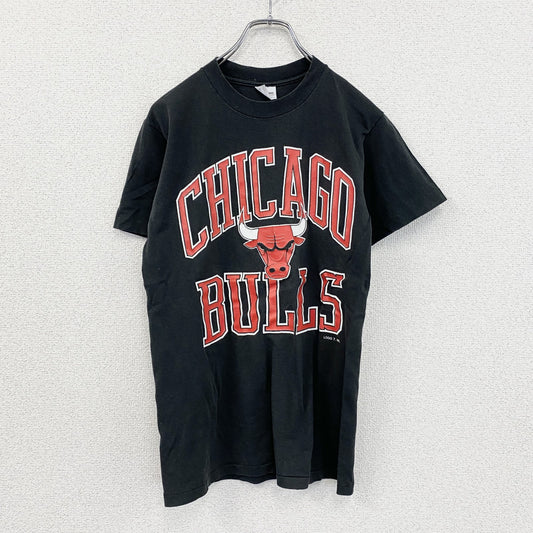 80s～　Stedman　ステッドマン　NBA　シカゴブルズ　半袖Tシャツ　シングルステッチ　黒　ブラック　Mサイズ