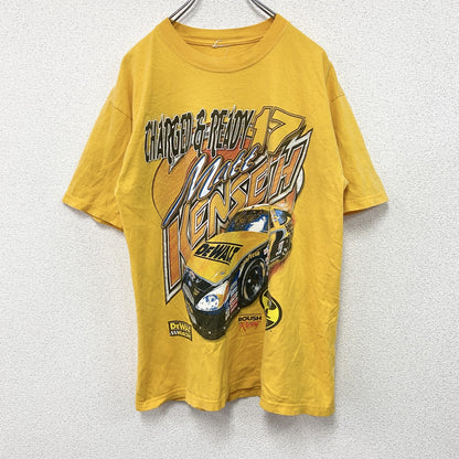 00s　NASCAR　Matt Kenseth　半袖プリントTシャツ　スポーツカー　ヴィンテージ　黄色　イエロー