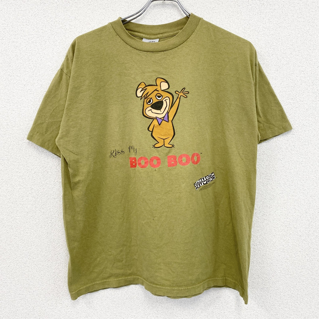 90s　STANLEY DESANYIS　ブーブーベア　半袖プリントTシャツ　ヴィンテージ　カーキ　Lサイズ