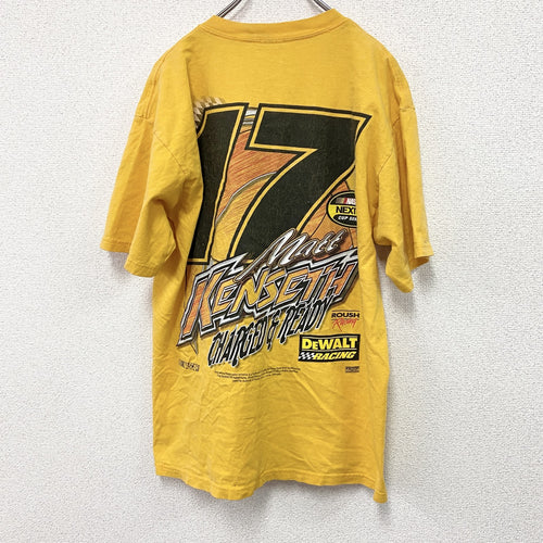 00s　NASCAR　Matt Kenseth　半袖プリントTシャツ　スポーツカー　ヴィンテージ　黄色　イエロー