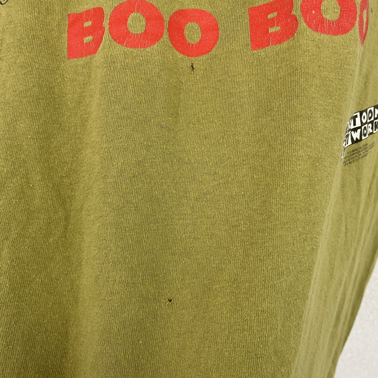 90s　STANLEY DESANYIS　ブーブーベア　半袖プリントTシャツ　ヴィンテージ　カーキ　Lサイズ