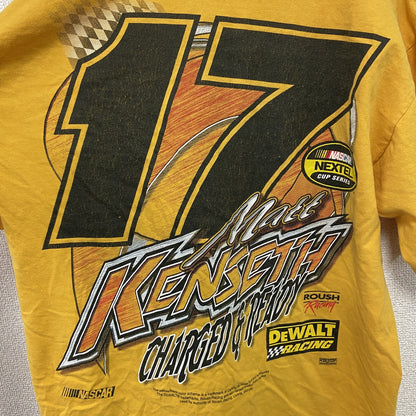 00s　NASCAR　Matt Kenseth　半袖プリントTシャツ　スポーツカー　ヴィンテージ　黄色　イエロー